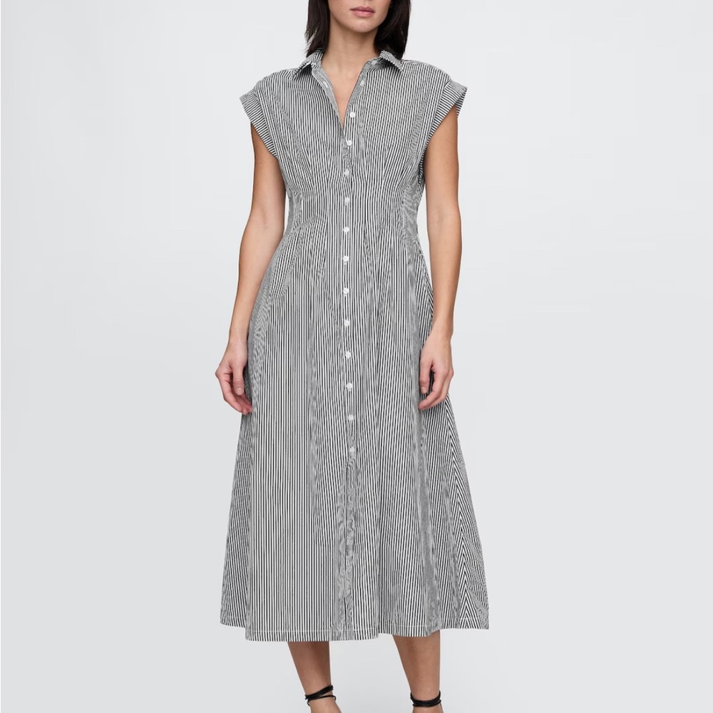 Gap Poplin Midi Shirtdress XXS